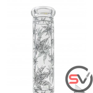 LEAF 420 DESIGN GLASS BEAKER 14inch (GLOW IN DARK)
